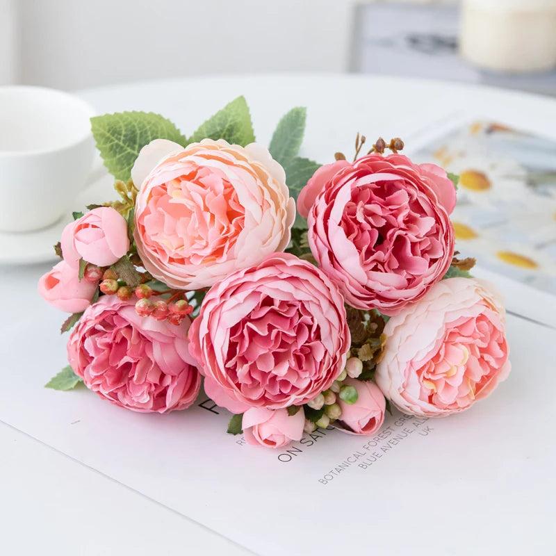 Artificial Flowers Silk Peony for Home Wedding Party Decor