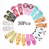 30pcs Cartoon Animal Fruit Hairpins Girls Sweet Hair Decorate Metal Hair Clip