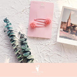 Colorful Yarn Ball Snap Hair Clips for Kids