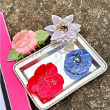 Oversize Floral Crab Claw Clip Hair Accessory for Women
