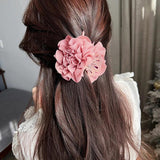 Chiffon Flower Hair Claw Clip Hair Accessories Women Big Floral Hair Clamp