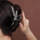 Rhinestone Wheat Spike Hair Clip Metal Shark Clip Hair Accessories