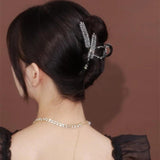 Rhinestone Wheat Spike Hair Clip Metal Shark Clip Hair Accessories