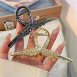 Rhinestone Wheat Spike Hair Clip Metal Shark Clip Hair Accessories