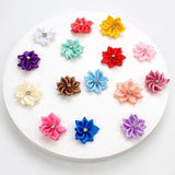 20pcs Silk Ribbon Flower Head DIY Sewing Clothing Shoes Hats Accessories