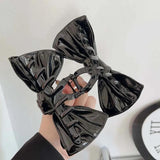 Leather Bow Large Hair Claws Hair Accessories For Women