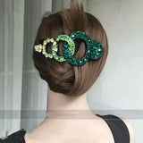 Large Rhinestone Hair Claw Multicolour Hair Clip