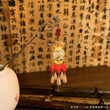 Chinese Metal Lantern Hair Pin Clips for Women Retro Flower Tassel Headpieces