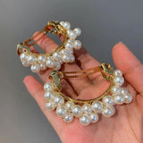 Pearl Hair Clip Ponytail Hairgrip Women Barrettes Claw Hairpins