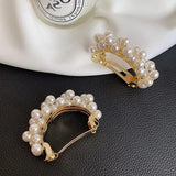Pearl Hair Clip Ponytail Hairgrip Women Barrettes Claw Hairpins