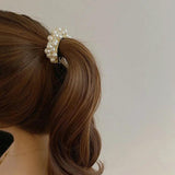 Pearl Hair Clip Ponytail Hairgrip Women Barrettes Claw Hairpins