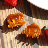 Red Mushroom Hair Clip Retro Laugenbrezel Shark Hair Claw