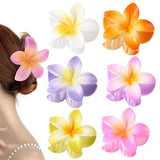 Frosted Material Flowers Hair Claw Clip Hair Accessories