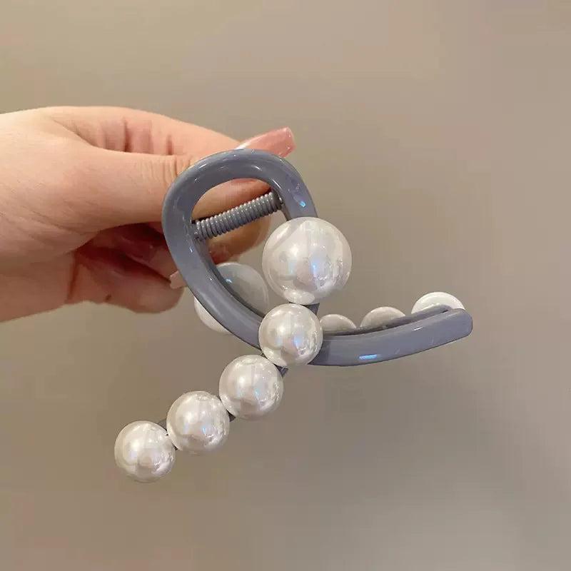 Pearl Hair Claws Clips Grip Hairpin for Women Girls Headwear