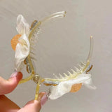 Flower Hair Claw Head Fixed Grip Clip Sweet Horsetail Grip Clip Hair Accessorie