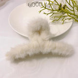 Soft Plush Hair Claws Colorful Claw Clips Women Winter Sweet Hair Clips