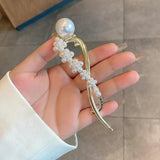Sweet Pearl Hair Clip Women Girls Barrette Hair Pins Ponytail Hair Accessories
