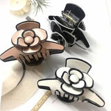 Acetate Camellia Hair Claw Clip for Women Girl French Head Accessories