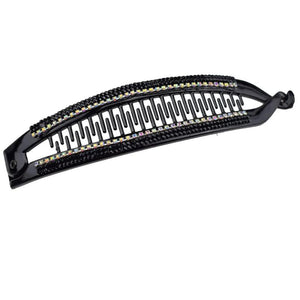 Rhinestone Long Barrettes Hair Clips Women Accessories Hairpins Banana Hairclip