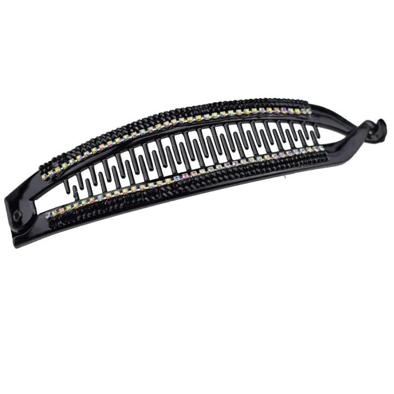 Rhinestone Long Barrettes Hair Clips Women Accessories Hairpins Banana Hairclip