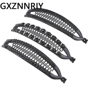 Rhinestone Long Barrettes Hair Clips Women Accessories Hairpins Banana Hairclip