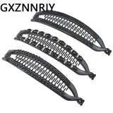 Rhinestone Long Barrettes Hair Clips Women Accessories Hairpins Banana Hairclip
