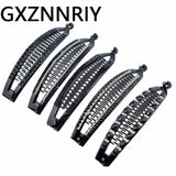 Rhinestone Long Barrettes Hair Clips Women Accessories Hairpins Banana Hairclip