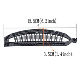 Rhinestone Long Barrettes Hair Clips Women Accessories Hairpins Banana Hairclip