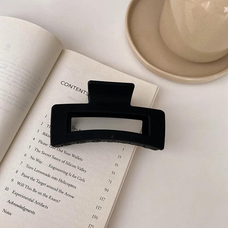 Suede Cross Hair Claw Barrettes for Women Girl