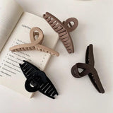 Suede Cross Hair Claw Barrettes for Women Girl