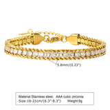 CZ Tennis Bracelet for Women, Cubic Zirconia Chain Bangle