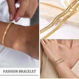CZ Tennis Bracelet for Women, Cubic Zirconia Chain Bangle