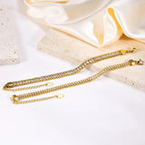 CZ Tennis Bracelet for Women, Cubic Zirconia Chain Bangle