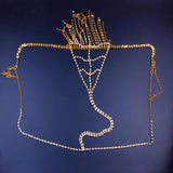 Stonefans Rhinestone Thong Body Chain Tassel Waist Crystal Underwear