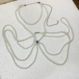Sexy Pearl Beaded Body Jewelry Waist Chain Women's Chest Chain