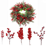 5pcs Red Christmas Artificial Berry Tree Decoration Foam DIY Year Party