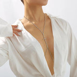 Snake Cross Chest Belly Body Chain for Women