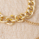Hip Hop Gothic Stubby Clavicle Necklace Women Metal Waist Chain
