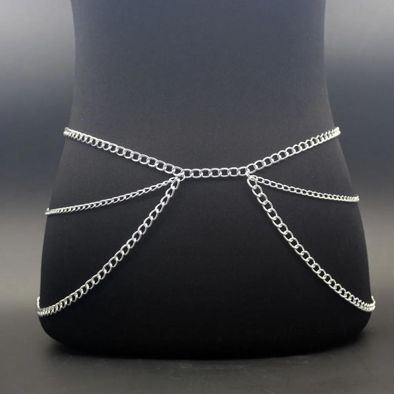 Sexy Aluminum Chain Waist Chain Women Bikini Beach Body Jewellery Belt Chain