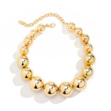 Big Ball Beads Choker Necklace Punk Hip Hop Chain Party Jewelry