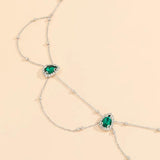 Boho Crystal Water Drop Waist Chain Women Summer Beach Creative Beads Chain
