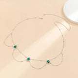 Boho Crystal Water Drop Waist Chain Women Summer Beach Creative Beads Chain