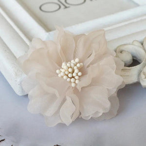 10PCS 6.5CM Chiffon Flowers DIY Hair Accessories Dress Shoes Hats