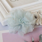 10PCS 6.5CM Chiffon Flowers DIY Hair Accessories Dress Shoes Hats