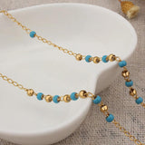 Muslim Arabic Pendant Necklace Stainless Steel Mixed Rosary Beads Long Chains