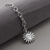 Women Belt Hip Hop High Waist Chain Belt Gothic Moon Sliver Pendant Belt