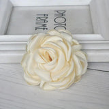 5PCS Large Satin Fabric Rose Flowers for Hats Dress Clothing DIY