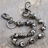 Skull Keychain Wallet Chain Gothic Biker Accessories