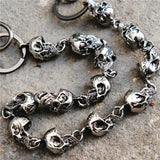 Skull Keychain Wallet Chain Gothic Biker Accessories