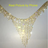 StoneFans Rhinestone Thong Underwear Panties Body Chain Jewelry